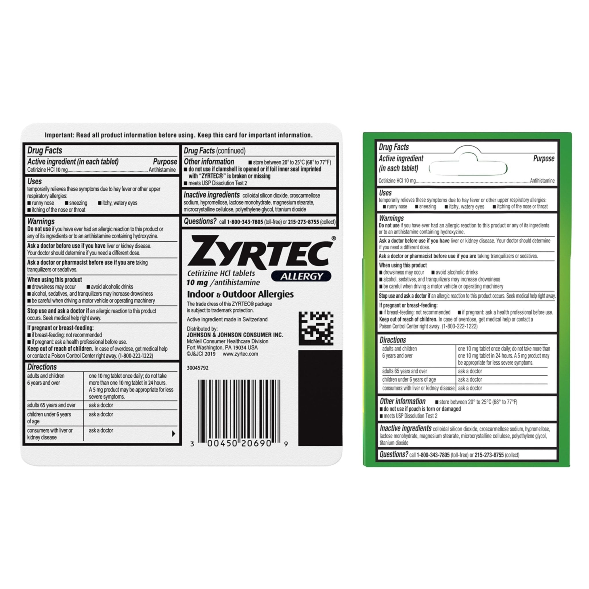 Zyrtec 24 Hour Allergy Relief Tablets, Indoor & Outdoor Allergy Medicine with 10 mg Cetirizine Hydrochloride Antihistamine, Value Bundle of one, 90 ct Bottle & Three, 1 ct Travel Packs - Maple Wellness Supplements