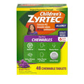 Zyrtec Children's Dye-Free Chewables for 24 Hour Allergy Relief, 10 mg Cetirizine Hydrochloride Antihistamine Tablets, Kids Allergy Medicine Relieves Sneezing & Itchy Throat, Grape, 48 ct - Maple Wellness Supplements