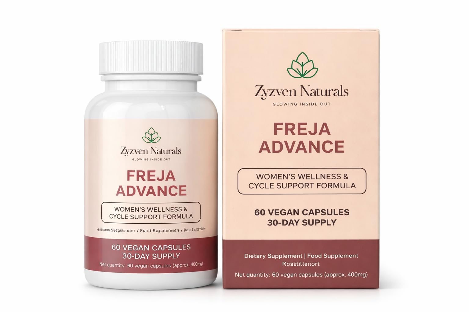 Zyzven Naturals Freja Advance – Women’s Wellness & Cycle Support Supplement – Myo-Inositol, Maca, Vitex, Shatavari, NAC, Zinc & Chromium – 60 Vegan Capsules – 30 Day Supply - TrustMedUSA
