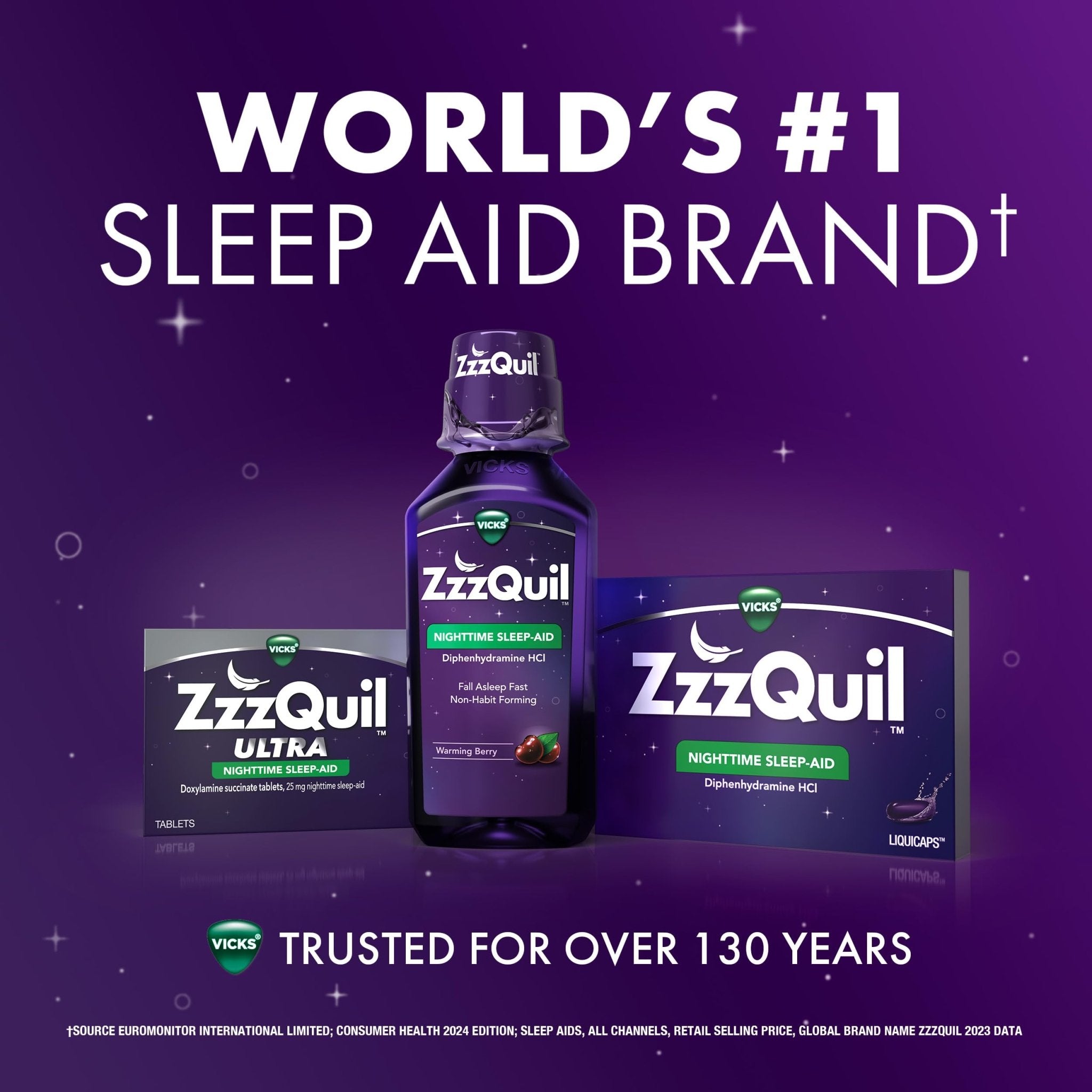 ZzzQuil ULTRA, Sleep Aid, Doxylamine Succinate 25mg, Sleep Aids for Adults, Nighttime Sleep Aid, 48 Tablets - Maple Wellness Supplements