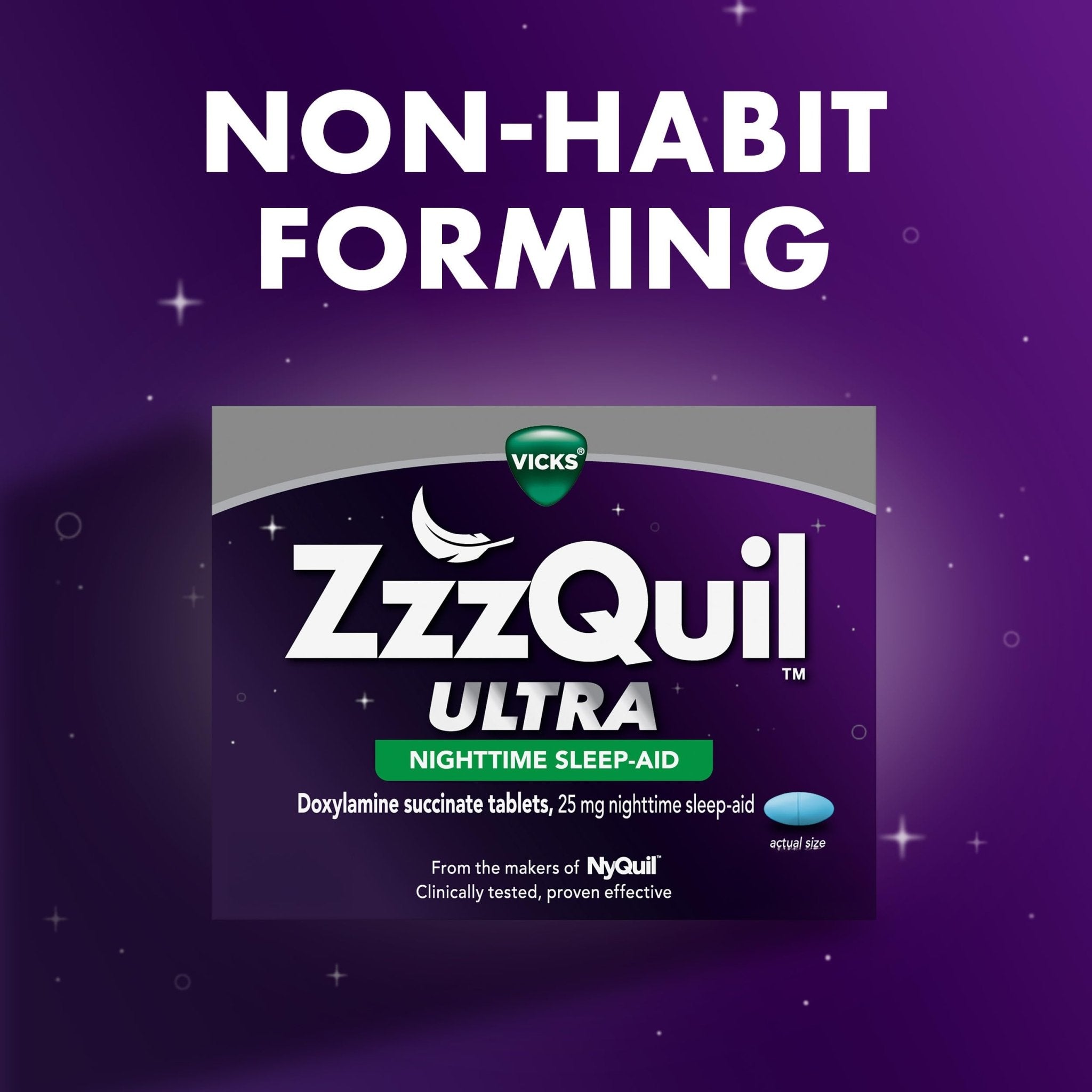 ZzzQuil ULTRA, Sleep Aid, Doxylamine Succinate 25mg, Sleep Aids for Adults, Nighttime Sleep Aid, 48 Tablets - Maple Wellness Supplements