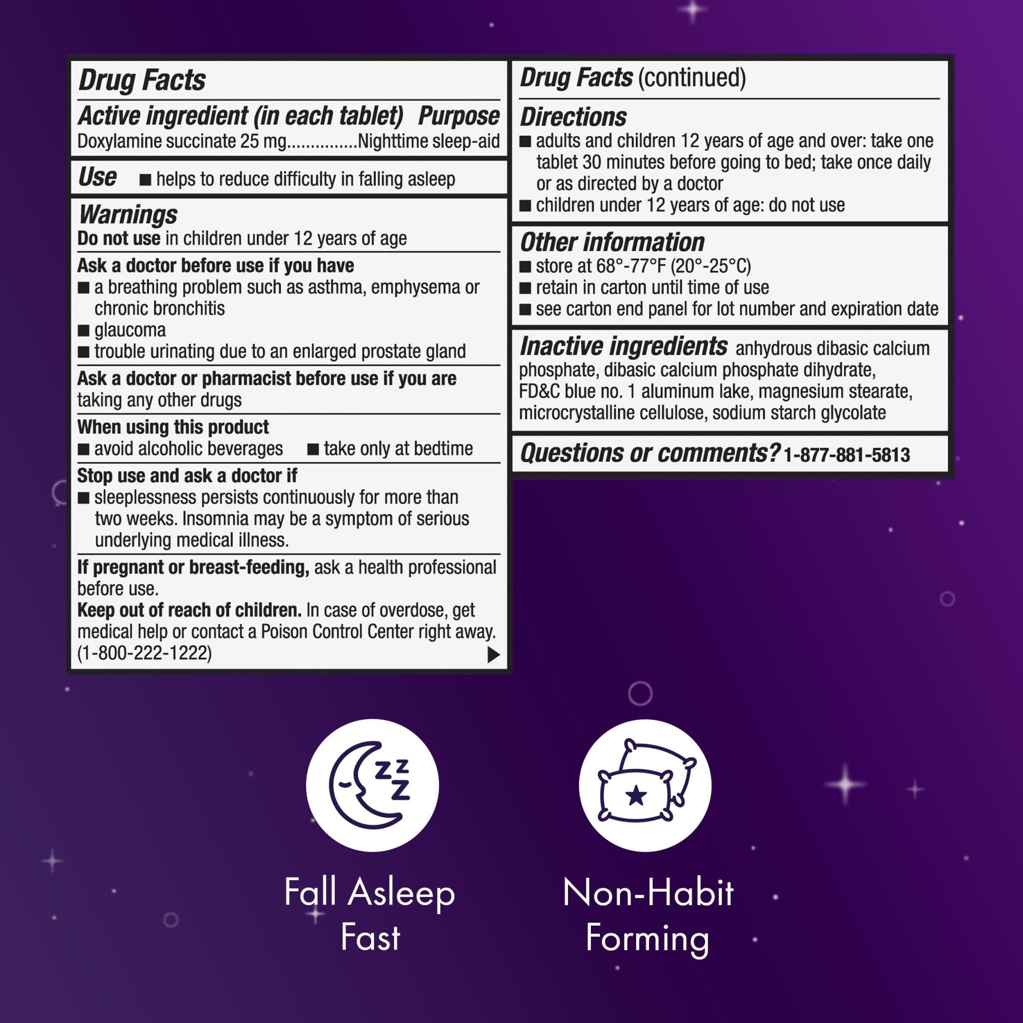 ZzzQuil ULTRA, Sleep Aid, Doxylamine Succinate 25mg, Sleep Aids for Adults, Nighttime Sleep Aid, 48 Tablets - Maple Wellness Supplements